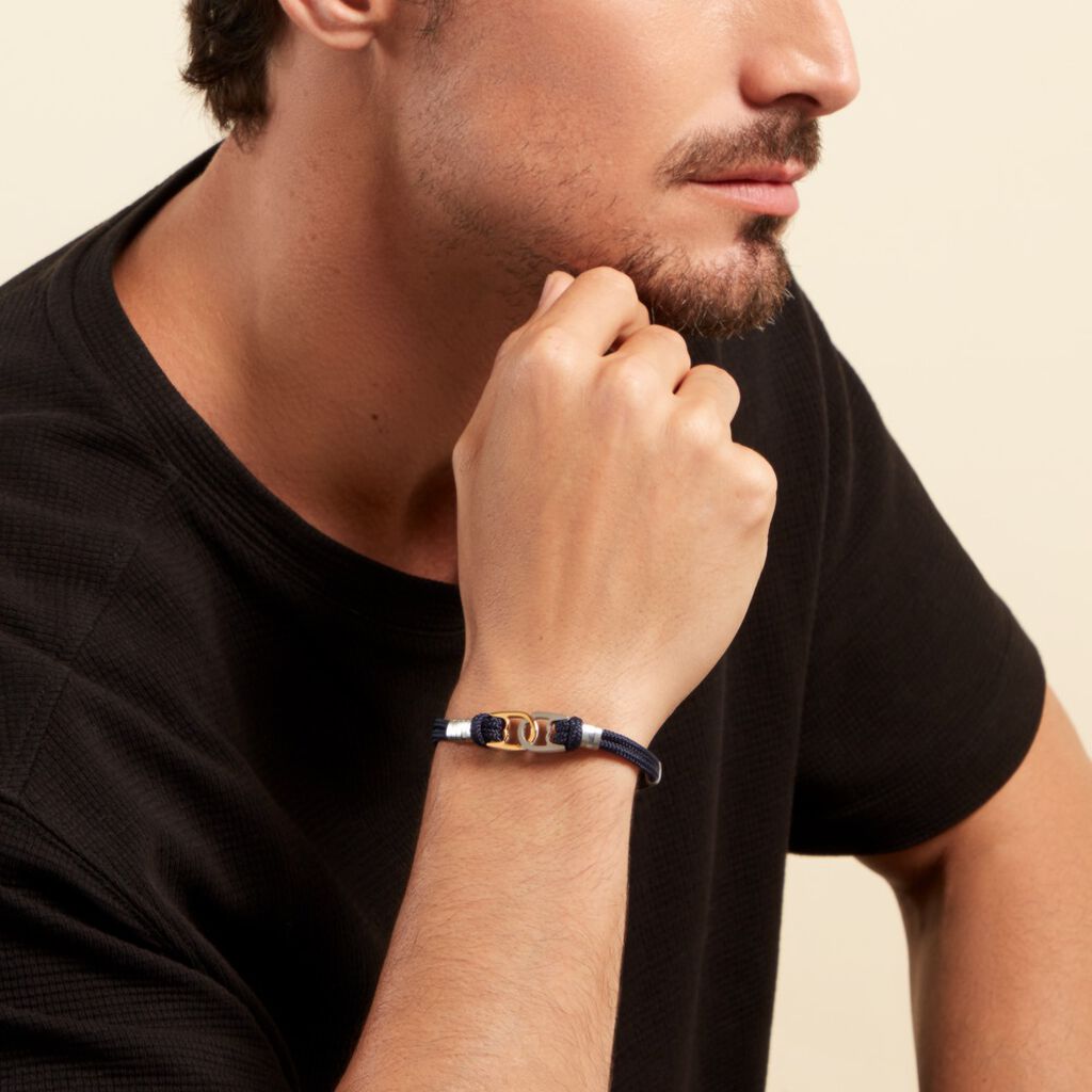 Bracelet Jourdan Calypso Cordon Bleu - Bracelets cordon Homme | Histoire d’Or