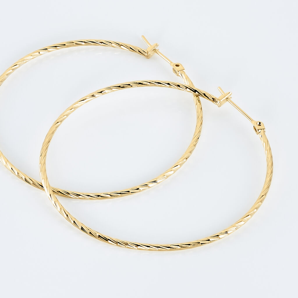 Créoles Anusha Plaqué Or Jaune - Boucles d'oreilles créoles Femme | Histoire d’Or