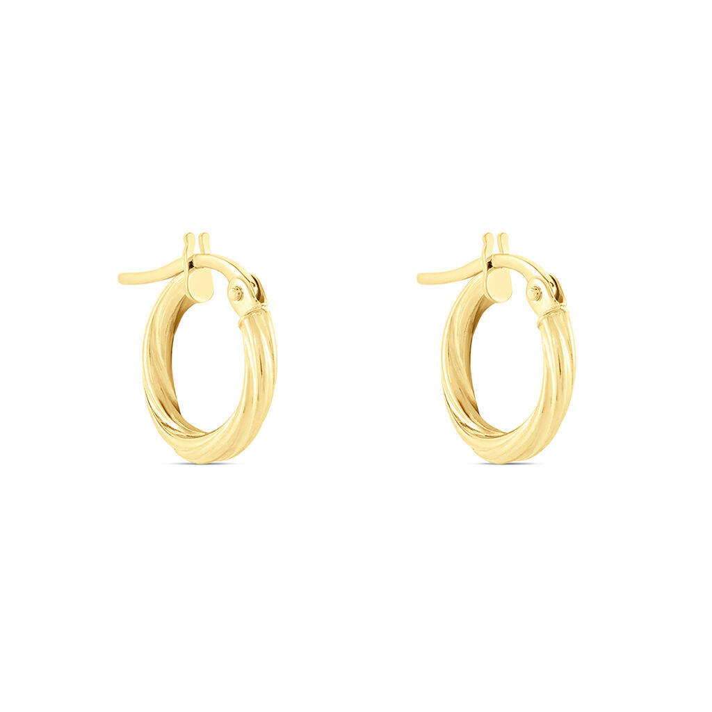 Créoles Youri Or Jaune - Boucles d'oreilles créoles Femme | Histoire d’Or