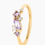 Bague Jardin Secret Or Jaune Am&eacute;thyste - Bagues solitaires Femme | Histoire d&rsquo;Or