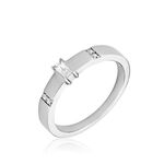 Bague Frey Argent Blanc Oxyde De Zirconium - Bagues solitaires Femme | Histoire d&rsquo;Or