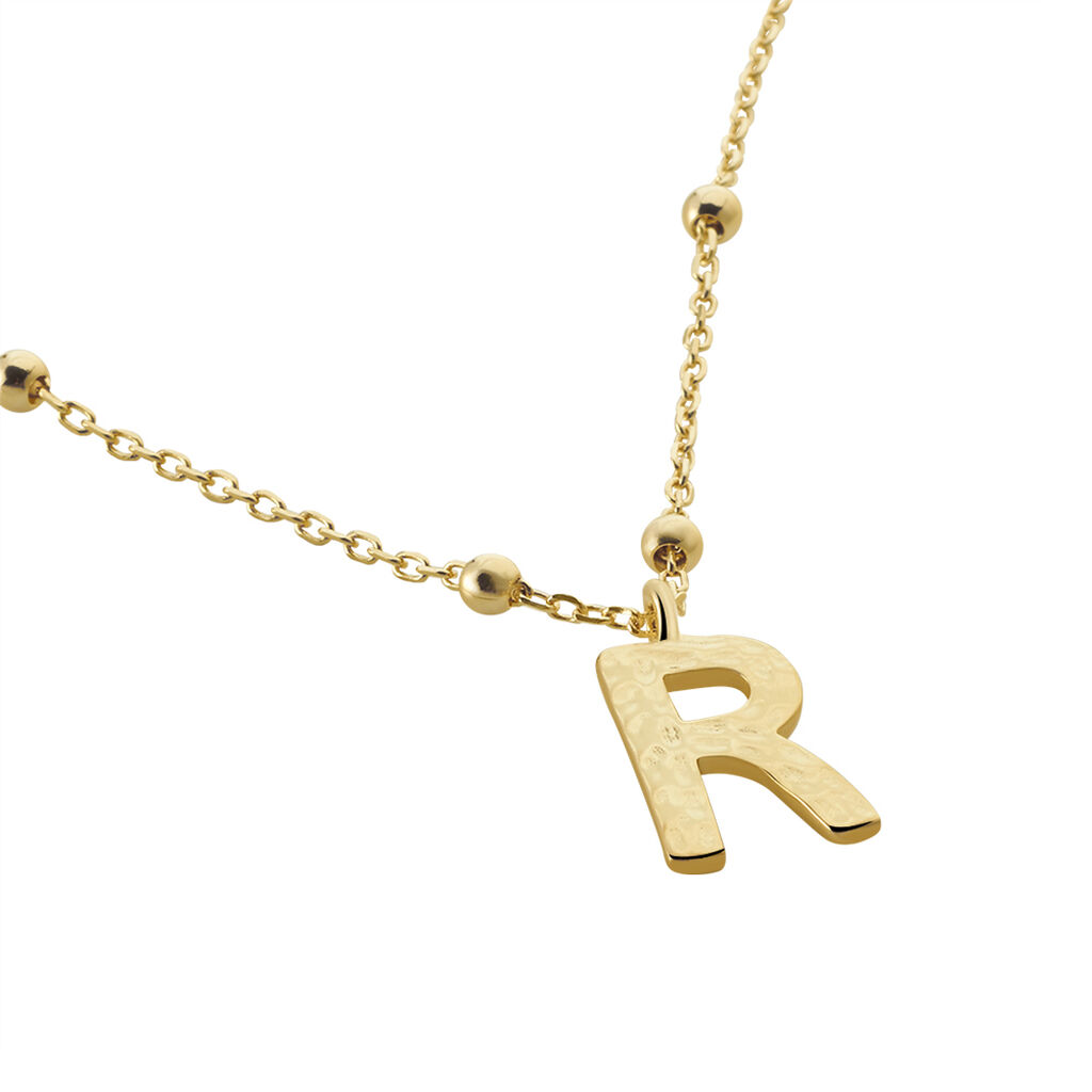 Collier Plaqu&eacute; Or Jaune Lettra - Colliers fantaisie Femme | Histoire d&rsquo;Or
