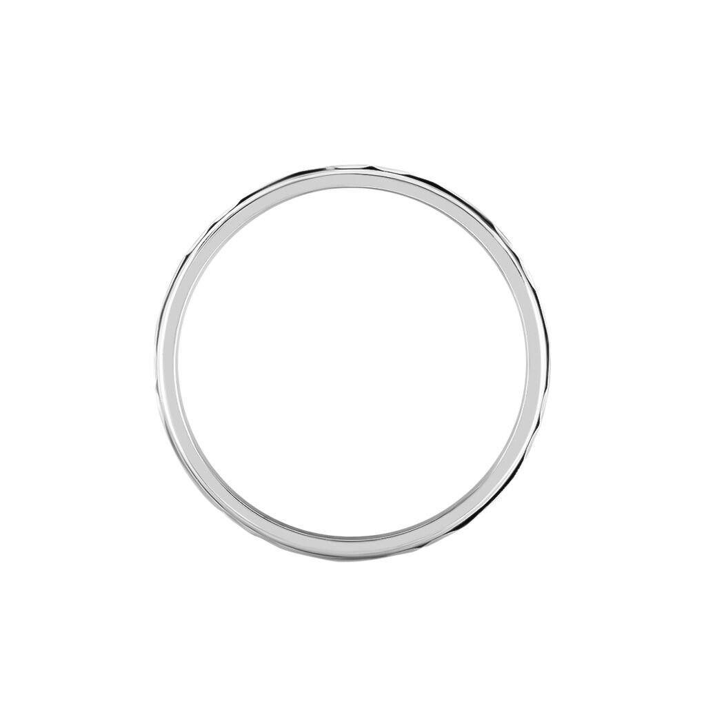 Alliance Samiha Ruban Plat Or Blanc - Alliances Unisex | Histoire d’Or