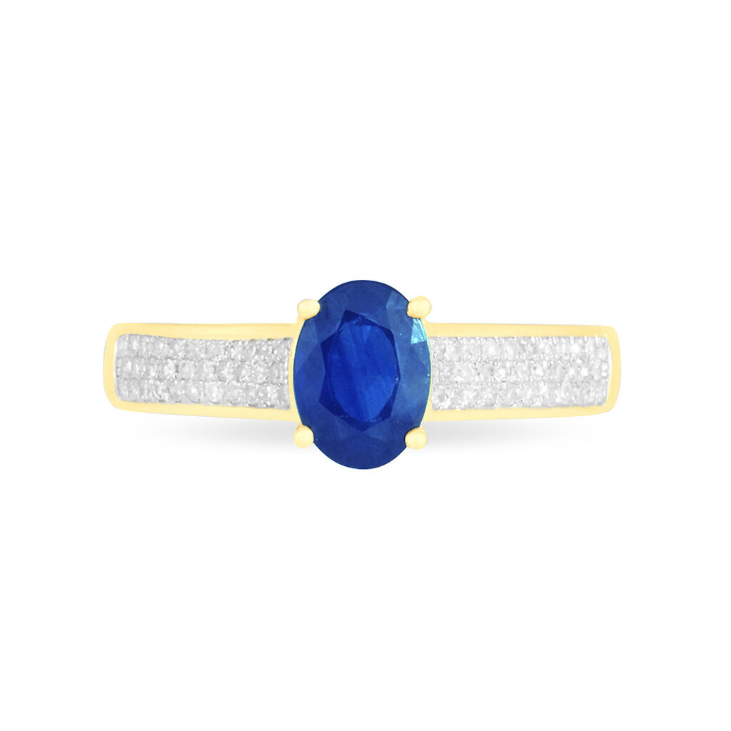 Bague Crista Or Jaune Saphir Et Diamant - Bagues solitaires Femme | Histoire d&rsquo;Or