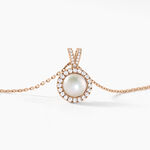 Collier Olivia Argent Rose Perle De Culture Et Oxyde De Zirconium - Colliers fantaisie Femme | Histoire d&rsquo;Or