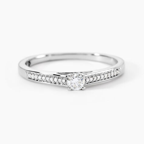 Bague Finella Platine Blanc Diamant - Bagues solitaires Femme | Histoire d&rsquo;Or