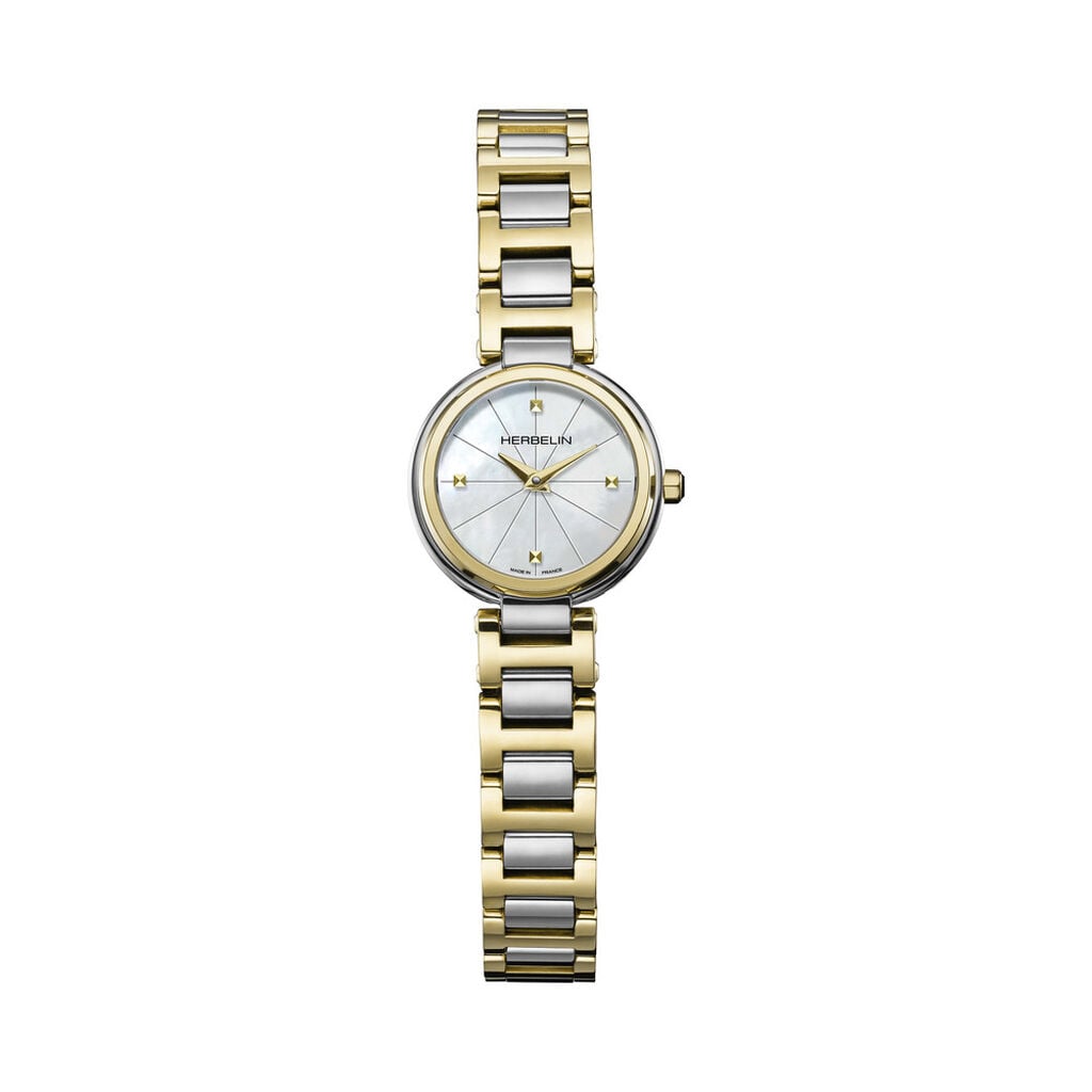Montre Herbelin Lady H Nacre Blanche - Montres &eacute;tanches Femme | Histoire d&rsquo;Or