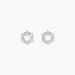 Boucles D'oreilles Puces Louwenn Argent Blanc Oxyde De Zirconium - Boucles d'oreilles fantaisie Femme | Histoire d&rsquo;Or