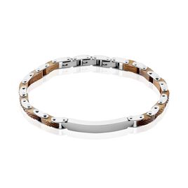 Bracelet Identité Acier Blanc Jorg - Bracelets fantaisie Homme | Histoire d’Or