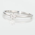 Bague Solitaire Natalia Or Blanc Diamant - Bagues solitaires Femme | Histoire d&rsquo;Or