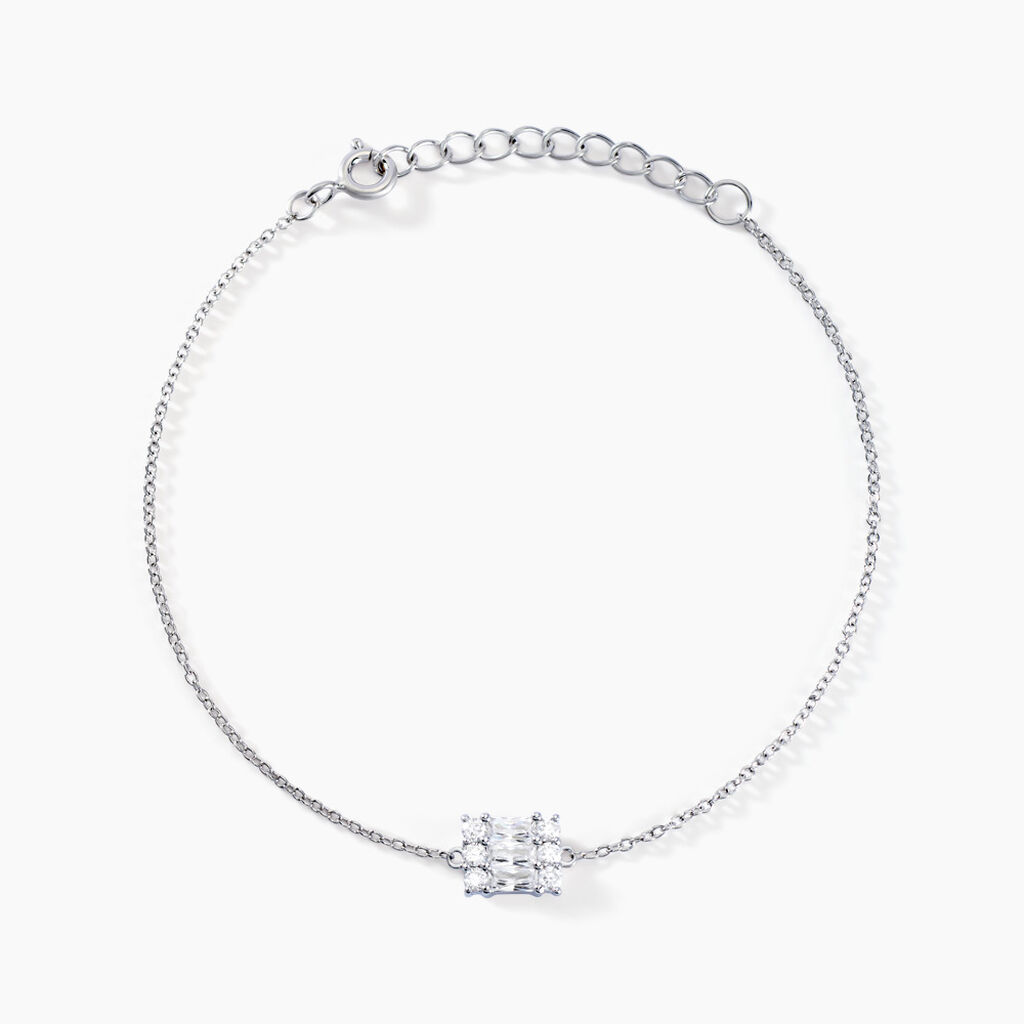 Bracelet Baroque Party Argent Blanc Oxyde De Zirconium - Bracelets Femme | Histoire d&rsquo;Or