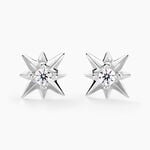 Boucles D'oreilles Puces Semira Argent Blanc Oxyde De Zirconium - Boucles d'oreilles fantaisie Femme | Histoire d&rsquo;Or