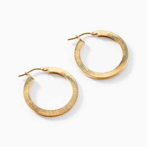 Créoles Zackary Or Jaune - Boucles d'oreilles créoles Femme | Histoire d’Or