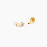 Piercing Iestyn Or Jaune Perle De Culture Oxyde De Zirconium - Piercings d'oreilles Femme | Histoire d&rsquo;Or