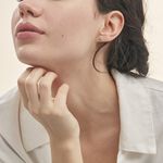 Boucles D'oreilles Puces Coeur Serti Clos Or Jaune Oxyde De Zirconium - Clous d'oreilles Femme | Histoire d&rsquo;Or