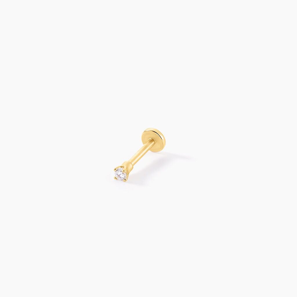 Piercing De Labret Or Jaune Catala Oxyde De Zirconium - Bijoux Femme | Histoire d&rsquo;Or