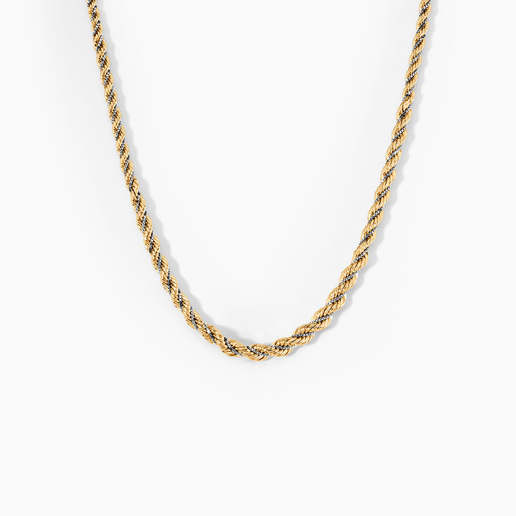 Collier Jerryenne Danilo Maille Corde Et Venitienne Or Bicolore - Chaines Femme | Histoire d’Or