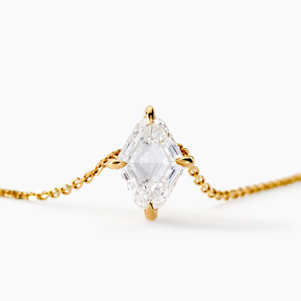 Collier Icone Or Jaune Diamant Synthetique - Colliers Femme | Histoire d&rsquo;Or