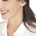 Boucles D'oreilles Puces Kadidjatou Or Rose Oxyde De Zirconium - Clous d'oreilles Famille | Histoire d&rsquo;Or