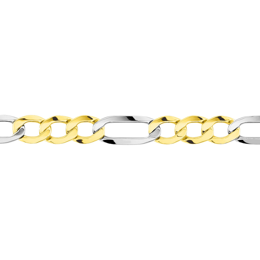 Bracelet Or Bicolore Maille Alternée - Bracelets chaîne Homme | Histoire d’Or