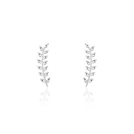 Bijoux D'oreilles Folia Argent Blanc - Boucles d'oreilles fantaisie Femme | Histoire d’Or