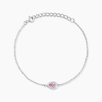 Bracelet Court Argent Blanc Tania Oxyde De Zirconium