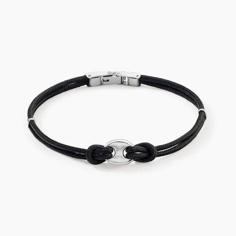 Bracelet Fabrice Acier Blanc - Bracelets cordon Homme | Histoire d&rsquo;Or
