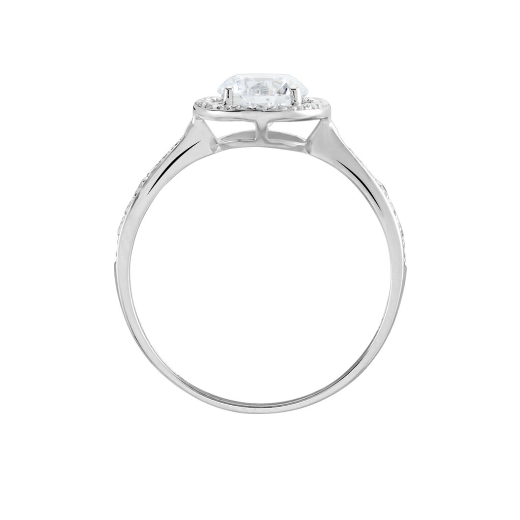 Bague Or Blanc Pelagius Oxyde De Zirconium - Bagues solitaires Femme | Histoire d&rsquo;Or