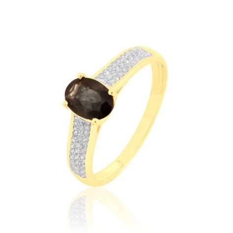 Bague Crista Or Jaune Quartz Et Diamant - Bagues solitaires Femme | Histoire d&rsquo;Or