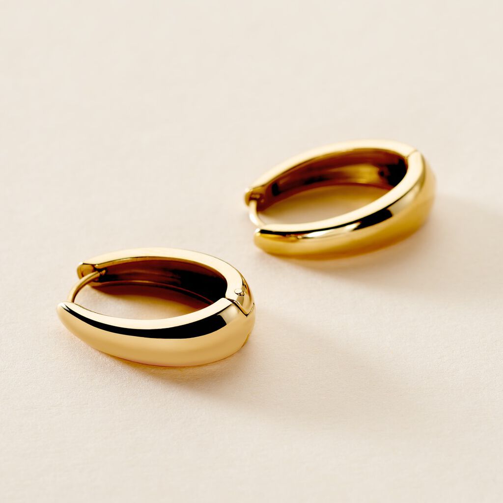 Créoles Houria Acier Jaune - Boucles d'oreilles créoles Femme | Histoire d’Or