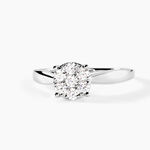 Bague Charlene Platine Blanc Diamant - Bagues avec pierre Femme | Histoire d&rsquo;Or