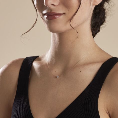 Collier Nylon Argent Blanc Oxyde - Colliers fantaisie Femme | Histoire d’Or