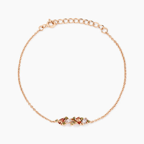 Bracelet Camelia Argent Rose Oxyde De Zirconium - Bracelets Femme | Histoire d&rsquo;Or