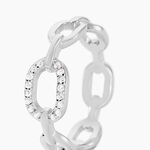 Bague Trait D'union Argent Blanc Oxyde De Zirconium - Bagues avec pierre Femme | Histoire d&rsquo;Or