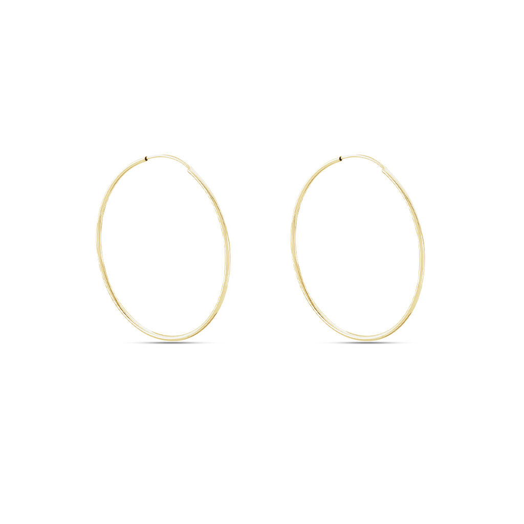 Créoles Muses Or Jaune - Boucles d'oreilles créoles Femme | Histoire d’Or