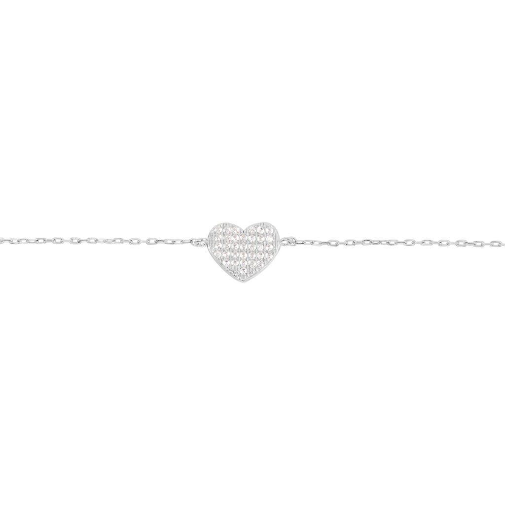 Bracelet Achahildis Argent Oxyde De Zirconium - Bracelets Coeur Femme | Histoire d’Or