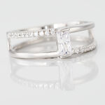 Bague Erynn Argent Blanc Oxyde De Zirconium - Bagues solitaires Femme | Histoire d&rsquo;Or