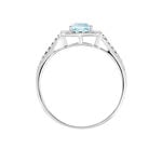 Bague Adrienna Or Blanc Topaze Oxyde De Zirconium - Bagues solitaires Femme | Histoire d&rsquo;Or