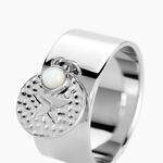 Bague Piassina Argent Blanc Nacre - Bagues solitaires Femme | Histoire d&rsquo;Or