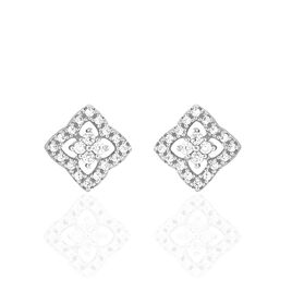 Boucles D'oreilles Puces Abigail Argent Blanc Oxyde De Zirconium - Boucles d'oreilles fantaisie Femme | Histoire d’Or