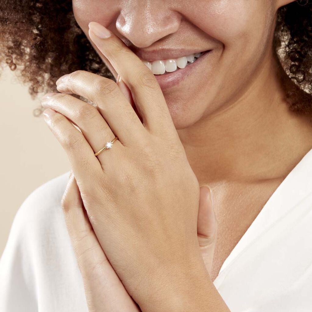 Bague Solitaire Samantha Or Jaune Diamant - Bagues solitaires Femme | Histoire d’Or