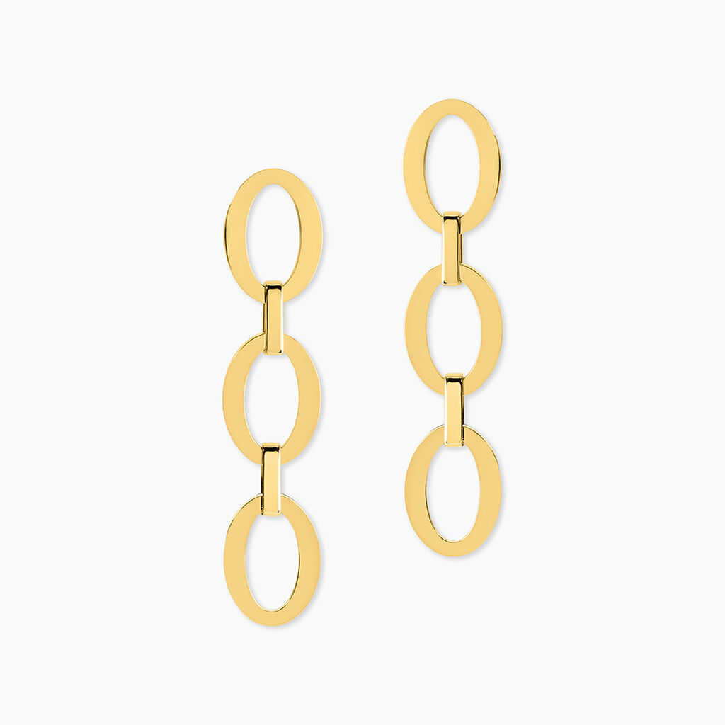 Boucles D'oreilles Pendantes Sprita Acier Doré - Boucles d'oreilles fantaisie Femme | Histoire d’Or