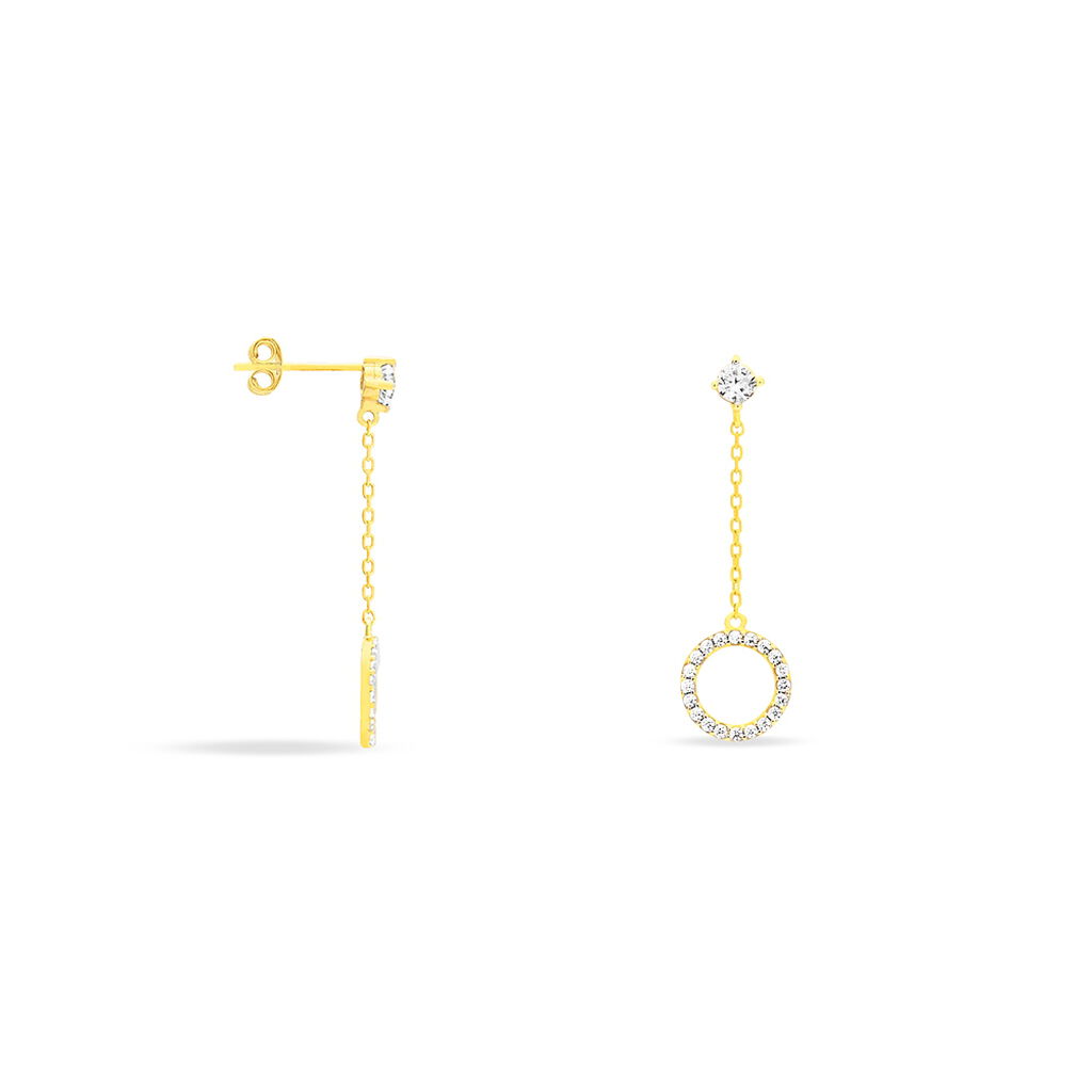 Boucles D'oreilles Puces Lim Or Jaune  - Clous d'oreilles Femme | Histoire d’Or