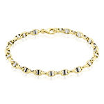 Bracelet Carlo Or Bicolore Maille Marine Ronde - Bracelets cha&icirc;ne Homme | Histoire d&rsquo;Or