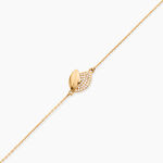 Bracelet Plaqu&eacute; Or Jaune Simao Oxydes De Zirconium - Bracelets Femme | Histoire d&rsquo;Or