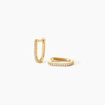Cr&eacute;oles Graphic Lines Or Jaune Oxyde De Zirconium - Boucles d'oreilles cr&eacute;oles Femme | Histoire d&rsquo;Or