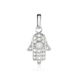 Pendentif Amelot Argent Blanc Oxyde De Zirconium - Pendentifs Main de Fatma Femme | Histoire d’Or