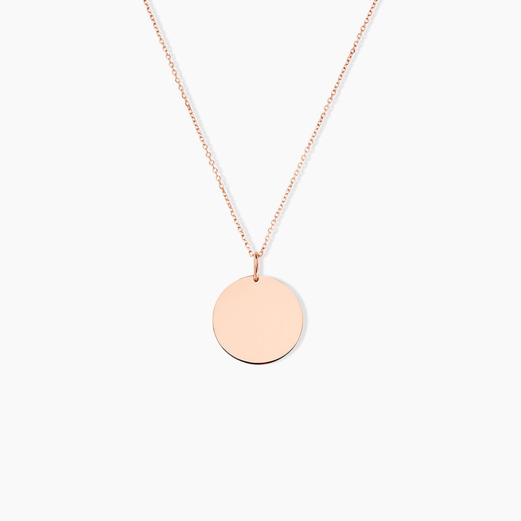 Pendentif Sirona Pastille Gravable Or Rose - Pendentifs Naissance Femme | Histoire d&rsquo;Or