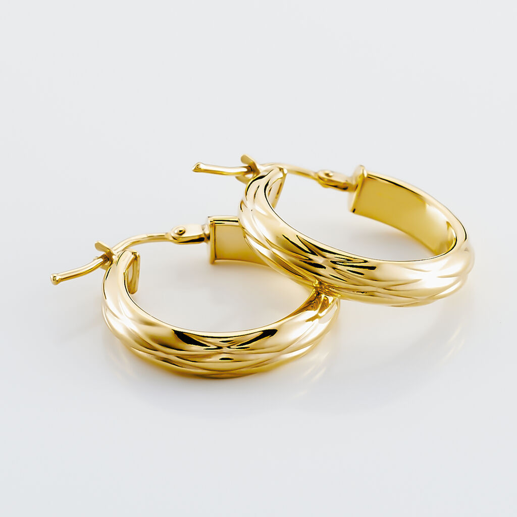 Créoles Antiope Or Jaune - Boucles d'oreilles créoles Femme | Histoire d’Or