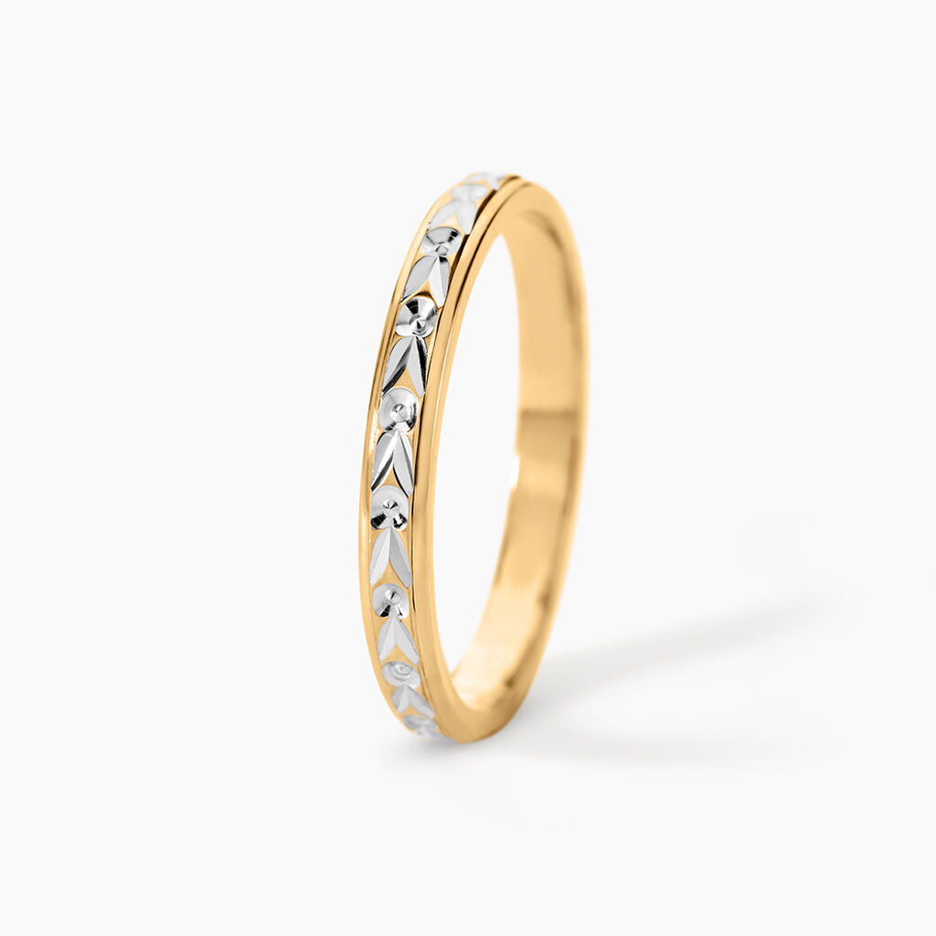 Alliance Mano Or Bicolore - Alliances Famille | Histoire d&rsquo;Or